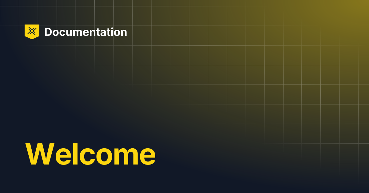 Welcome | Documentation